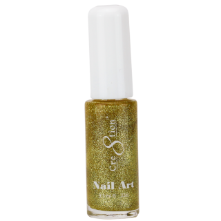 Cre8tion Nail Art Design Thin Detailer, Gold Glitter, 0.33oz